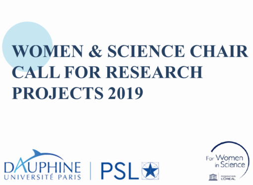 La Cátedra Regional UNESCO MCyT en AL y GenderInSITE ALC apoyan y difunden la 1era convocatoria (2019) de proyectos de investigación de la Cátedra Mujer y Ciencia de la Universidad Paris-Dauphine